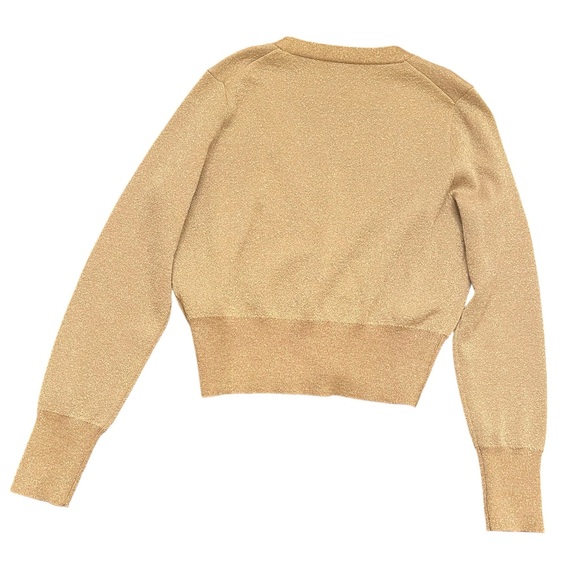 J. Crew Merino Wool Metallic Cropped Cardigan - Picture 3 of 9